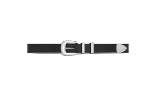 Celine Medium Western Belt in Vintage Calfskin Leather Black