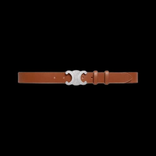 CELINE Large Triomphe Buckle Belt 'Camel'
