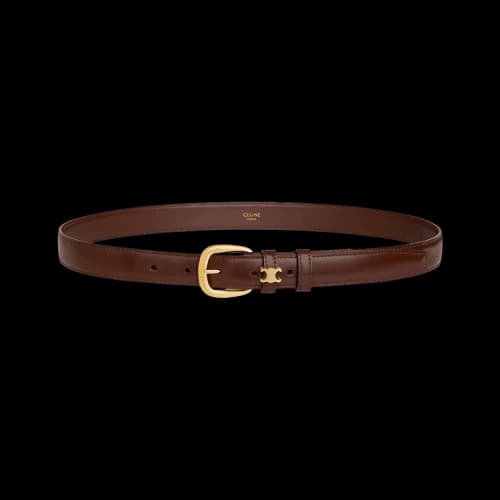 CELINE Vivienne Belt In Taurillon Leather 'Chestnut'