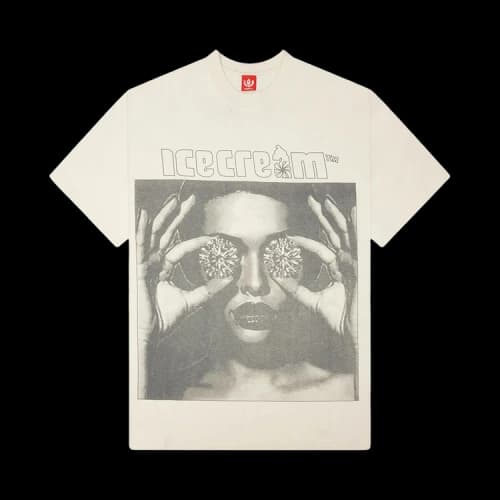 Icecream These Eyes Short-Sleeve Knit T-Shirt 'Antique White'