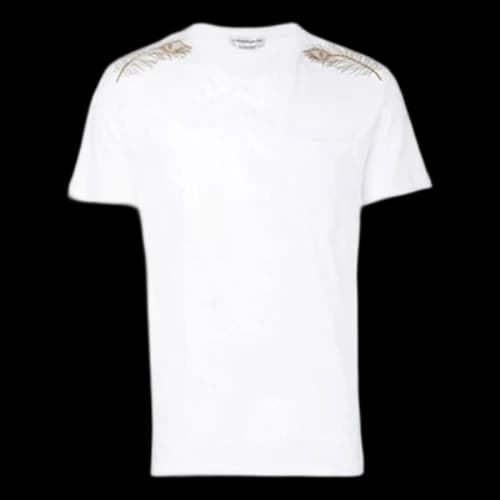 Alexander McQueen Embroidered Short Sleeve White