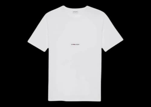 Saint Laurent Logo Rive Gauche T-shirt White/Black