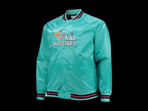 Mitchell & Ness x NBA Big & Tall 1996 All-Star Game Hardwood Classics Satin Full-Snap Jacket Teal