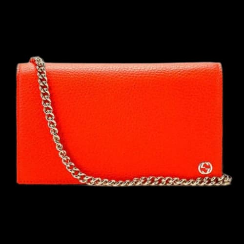 Gucci Leather Single Shoulder Bag Orange (Women's)