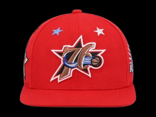 NBA Philadelphia 76Ers Hardwood Classics 1997 All-Star Weekend Top Star Snapback Hat Red
