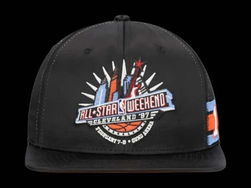 NBA 1997 All-Star Game Hardwood Classics Slick Back Snapback Hat Black