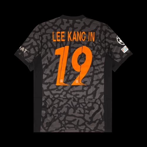 Paris Saint-Germain x Jordan Third Stadium Kang-In Lee UCL Print Jersey + Badges 'Black'