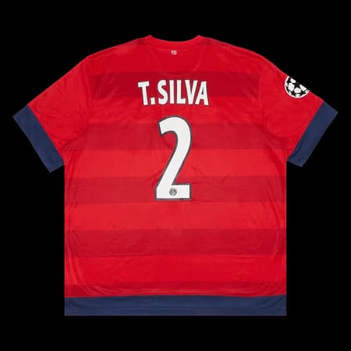 Vintage Paris Saint-Germain T. Silva #2 Ligue Des Champions Stadium Shirt 'Red'
