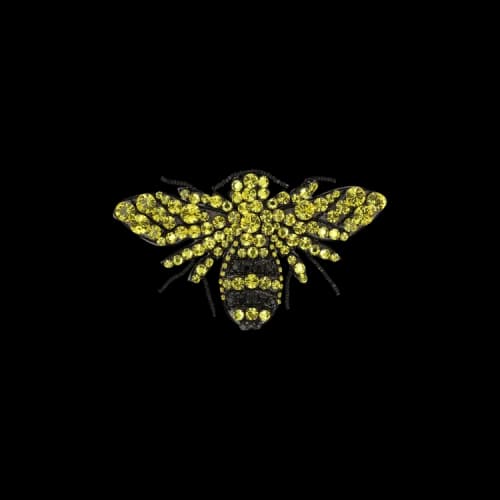 Gucci Crystal-Embellished Bee Brooch Gold