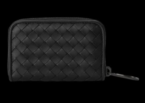 Bottega Veneta Intrecciato Leather Coin Purse Black
