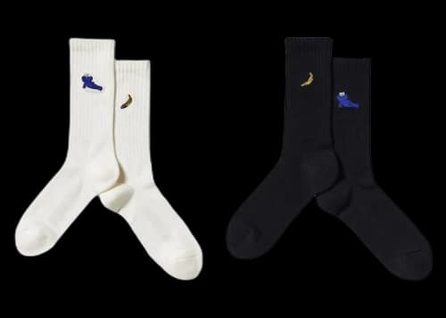 KAWS x Uniqlo Warhol 473504 Socks (Set of 2) Black/White