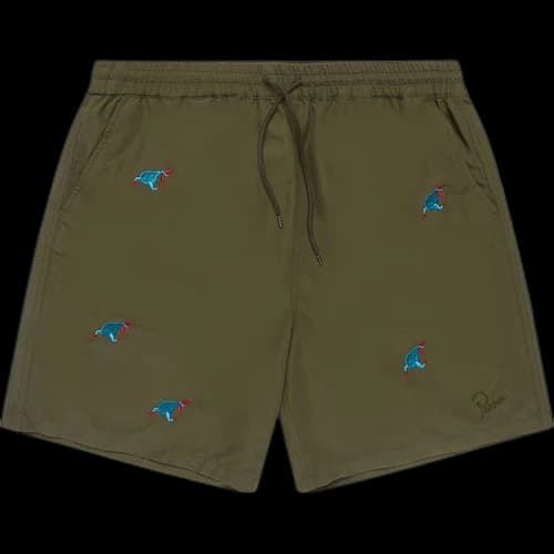 Parra Running Pear Swim Shorts 'Olive'