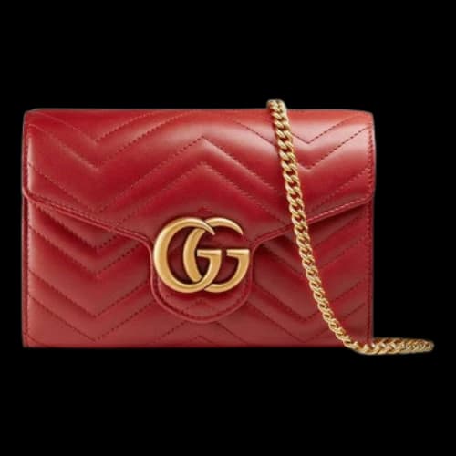 Gucci GG Marmont Series Mini Red Shoulder Bag (Women's)