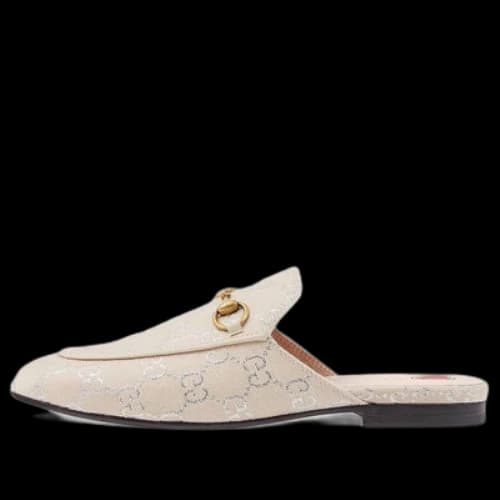 Gucci Princetown 'White Silver' (Women's)