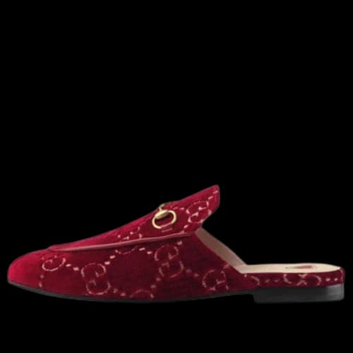 Gucci Princetown GG Velvet Mules 'Red' (Women's)