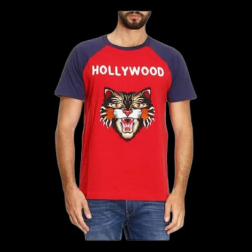 Gucci Red Blue Tops