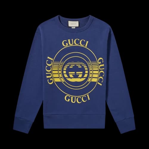 Gucci SS21 Loose Casual Solid Color Printing Blue