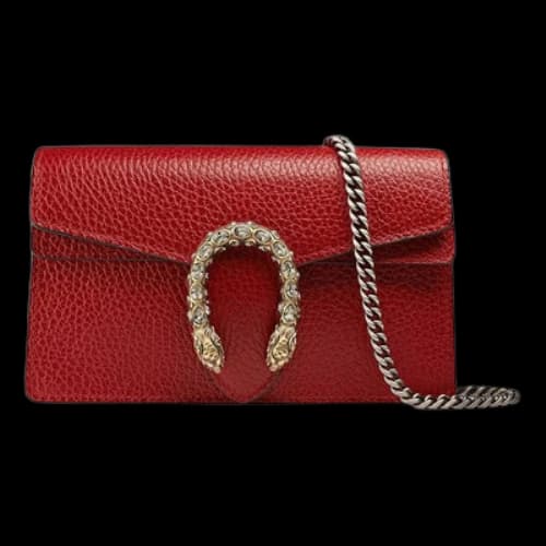 Gucci Dionysus Series Leather Bag Single-Shoulder Bag Mini Size 'Red' (Women's)