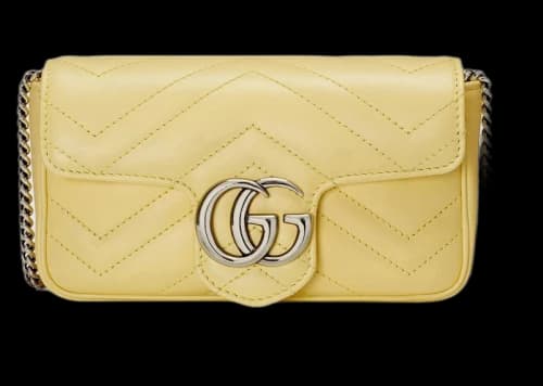 Gucci GG Marmont Matelasse Super Mini Bag Pastel Yellow