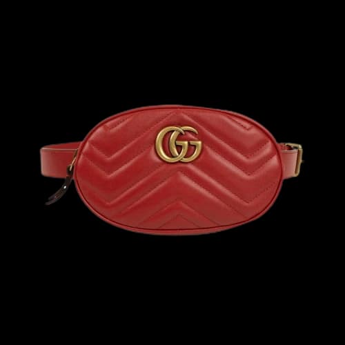 Gucci Quilted Leather GG Marmont Matelassé Belt Bag 'Red'