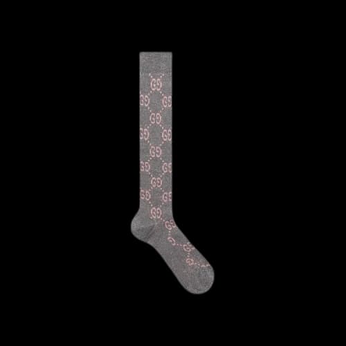 Gucci Lamé GG Socks 'Grey'