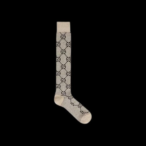 Gucci Lamé GG Socks 'Ivory'