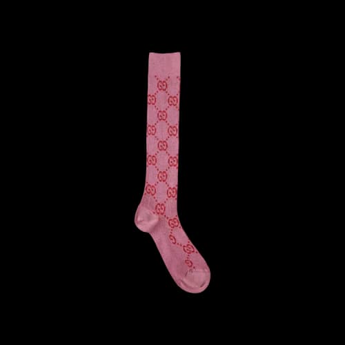Gucci Lamé GG Socks 'Black/Light Grey'