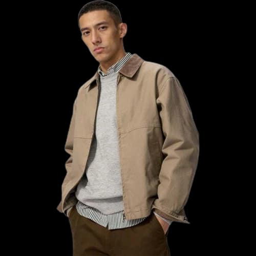 UNIQLO Zip-Up Short Blouson 'Brown'
