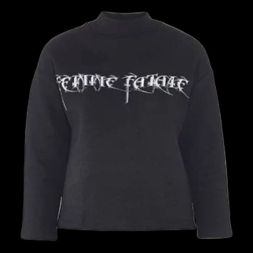 Balenciaga Embroidered Short High Collar Hoodie Black (Women's)