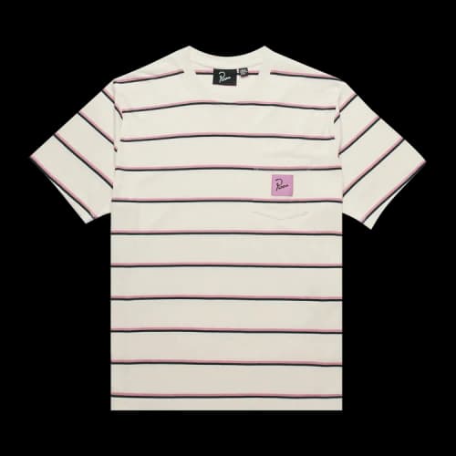 Parra Striper Pocket Logo Tee 'Pink'