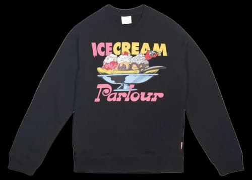Icecream Ice Cream Moon Crew Sweater Black