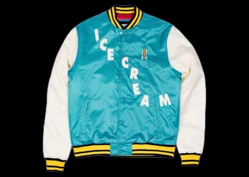 Icecream Ice Cream Retro Varsity Jacket Teal