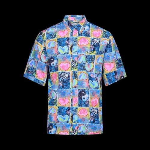Martine Rose Boxy Short-Sleeve Shirt 'Blue'