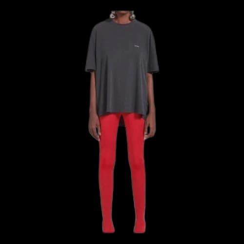 Balenciaga Small Alphabet logo Loose Short Sleeve Black