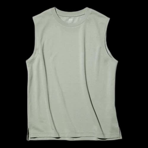 UNIQLO AIRism Cotton Sleeveless T-Shirt 'Green'