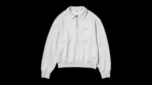 Uniqlo x POP MART THE MONSTERS Women's Half-Zip Sweatshirt Grey