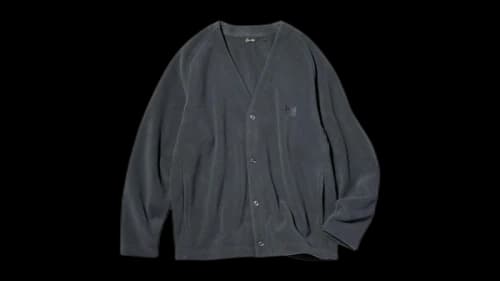 Uniqlo x Needles Fleece Cardigan (Asia Sizing) Dark Grey