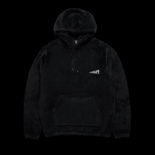 Parra Mirrored Flag Logo Polar Fleece Hooded Pullover 'Black'