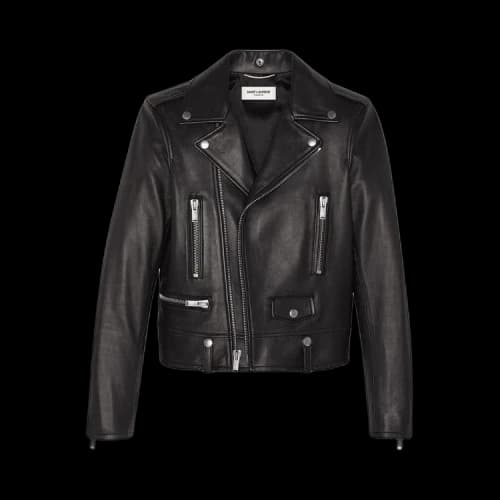 Saint Laurent Nappa Leather Biker Jacket 'Black'