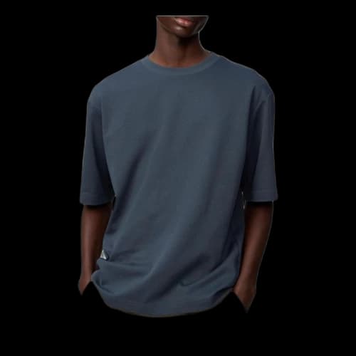 UNIQLO U AIRism Cotton Half Sleeve Oversized T-Shirt 'Navy'