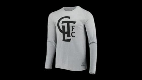 Mitchell & Ness Charlotte FC Logo Long Sleeve T-shirt Heather Grey