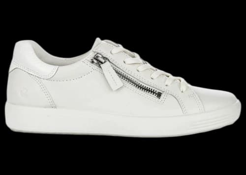 Ecco Soft 7 White Zip (Women's)