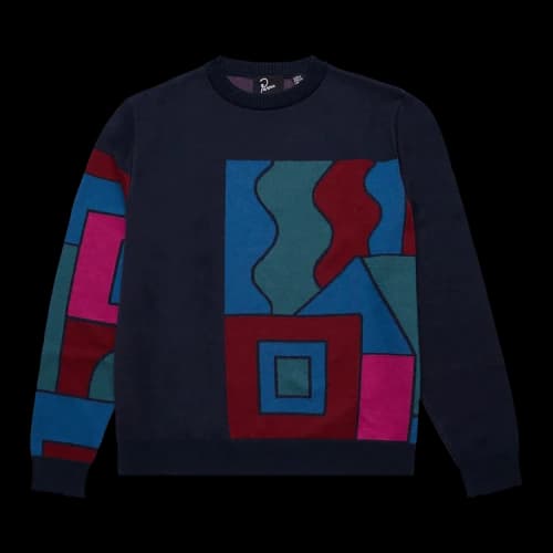 Parra Blocked Landscape Pullover 'Navy'