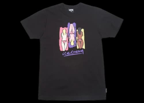 Icecream Ice Cream Neopolitan Tee Black