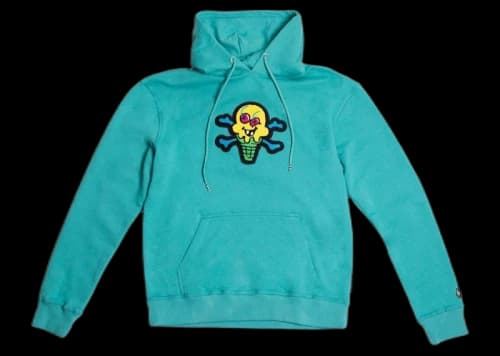 Icecream Ice Cream Chenille Hoodie Blue/Aqua