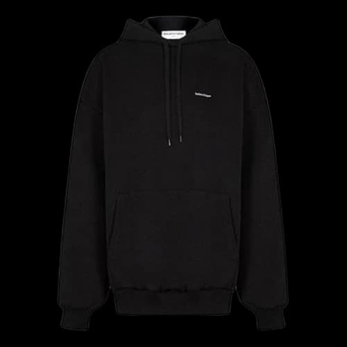Balenciaga Small Label Hoodie Black (Women's)