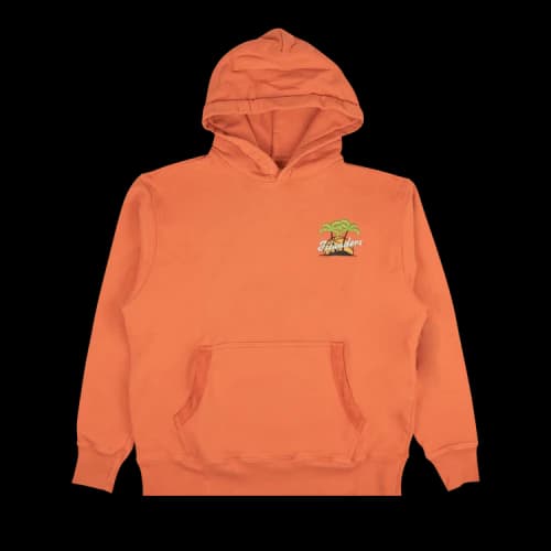 Just Don Islanders Embroidered Hoodie Sweatshirt 'Coral'