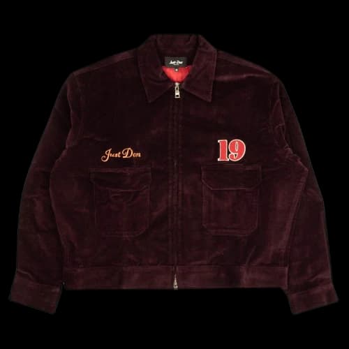 Just Don All In Workmans Zip Up Jacket 'Purple'