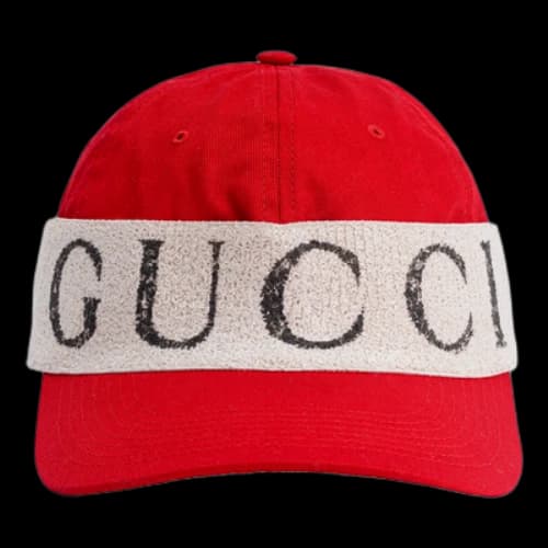 Gucci Logo Band Baseball Cap 'Red White'