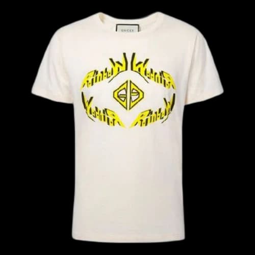 Gucci Printed Casual Crewneck For Men Beige
